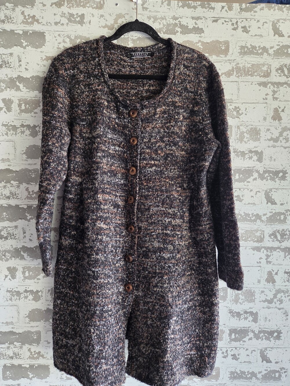 Peruvian Connection Baby Alpaca Blend Longline Cardigan